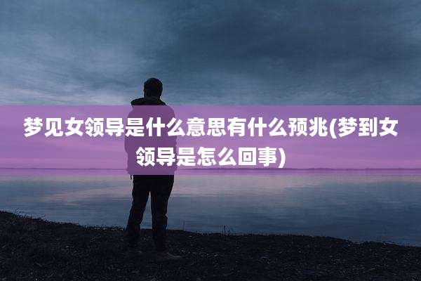 梦见女领导是什么意思有什么预兆(梦到女领导是怎么回事)