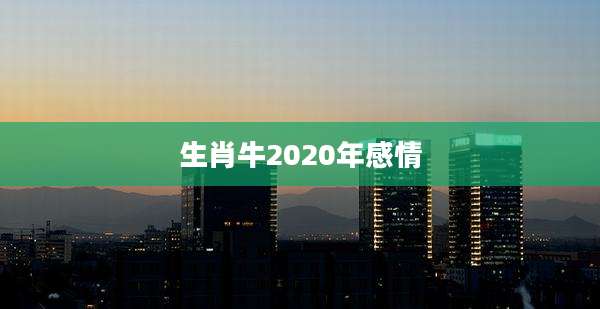 生肖牛2020年感情