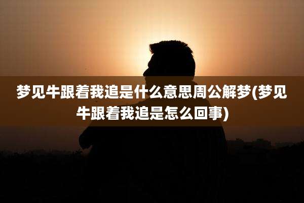 梦见牛跟着我追是什么意思周公解梦(梦见牛跟着我追是怎么回事)