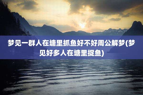 梦见一群人在塘里抓鱼好不好周公解梦(梦见好多人在塘里捉鱼)