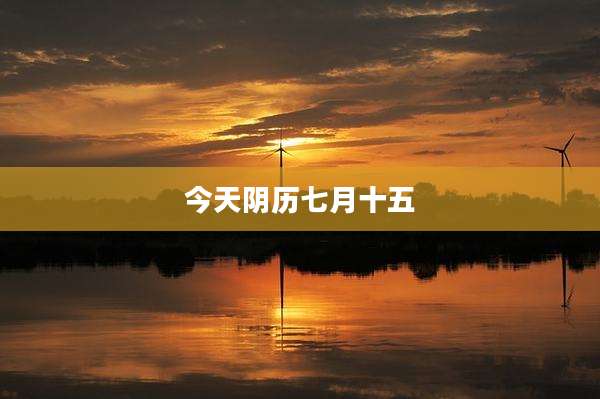 今天阴历七月十五