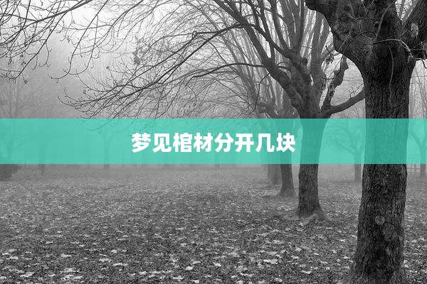 梦见棺材分开几块