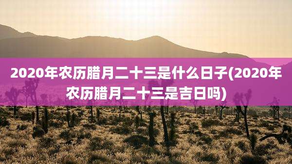 2020年农历腊月二十三是什么日子(2020年农历腊月二十三是吉日吗)