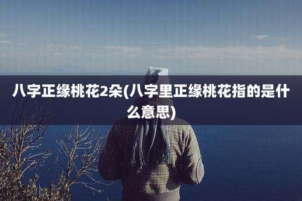 八字正缘桃花2朵(八字里正缘桃花指的是什么意思)