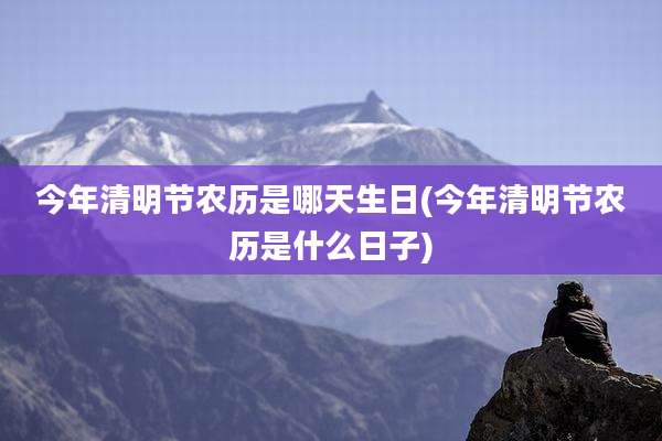 今年清明节农历是哪天生日(今年清明节农历是什么日子)
