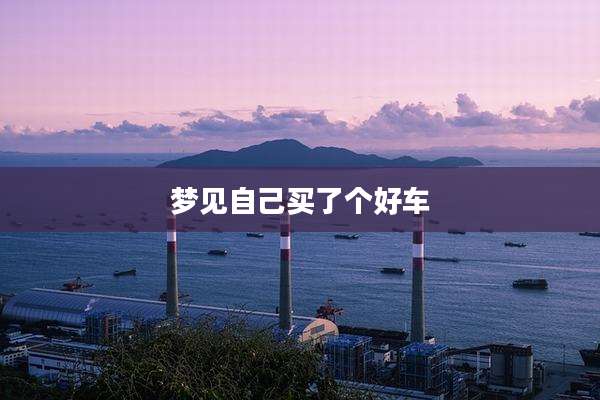 梦见自己买了个好车