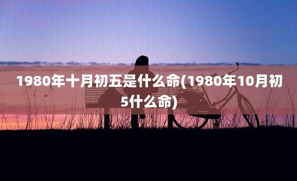 1980年十月初五是什么命(1980年10月初5什么命)