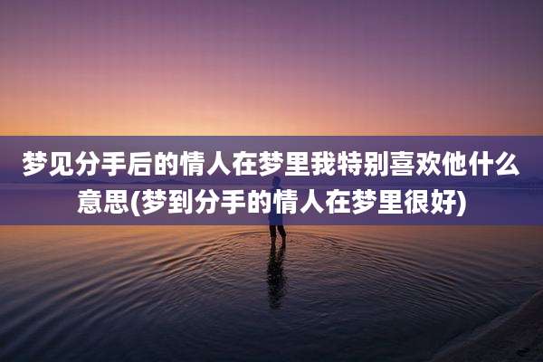 梦见分手后的情人在梦里我特别喜欢他什么意思(梦到分手的情人在梦里很好)