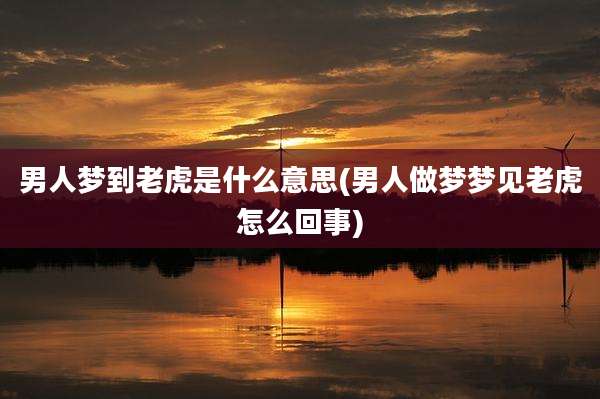 男人梦到老虎是什么意思(男人做梦梦见老虎怎么回事)