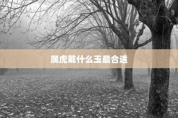 属虎戴什么玉最合适