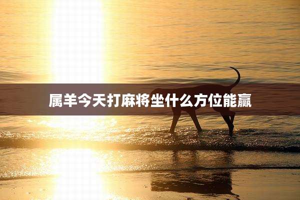 属羊今天打麻将坐什么方位能赢