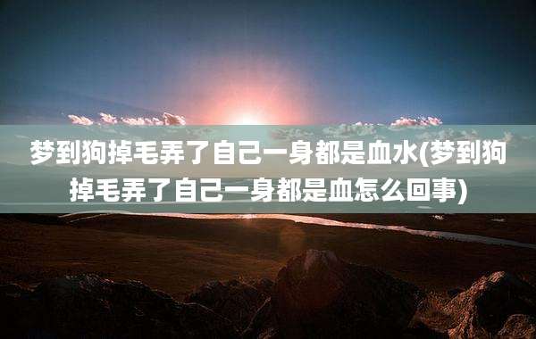 梦到狗掉毛弄了自己一身都是血水(梦到狗掉毛弄了自己一身都是血怎么回事)