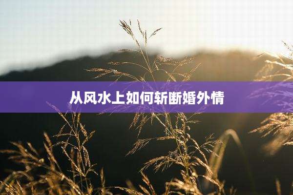 从风水上如何斩断婚外情