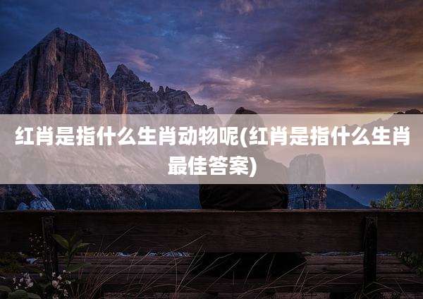 红肖是指什么生肖动物呢(红肖是指什么生肖最佳答案)
