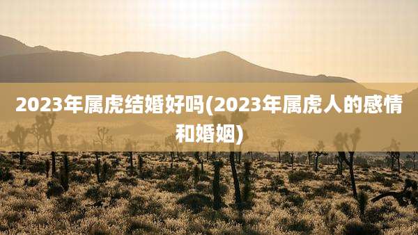 2023年属虎结婚好吗(2023年属虎人的感情和婚姻)