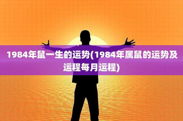 1984年鼠一生的运势(1984年属鼠的运势及运程每月运程)