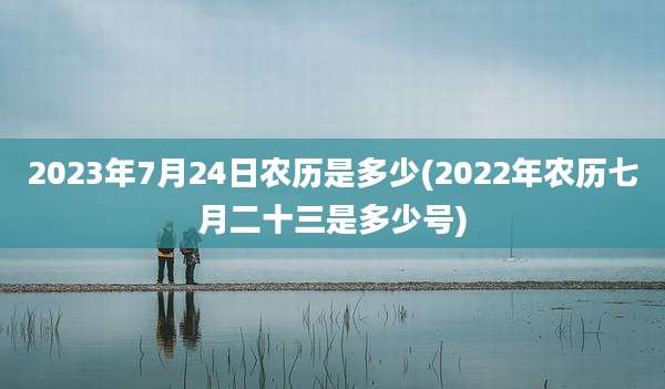 2023年7月24日农历是多少(2022年农历七月二十三是多少号)