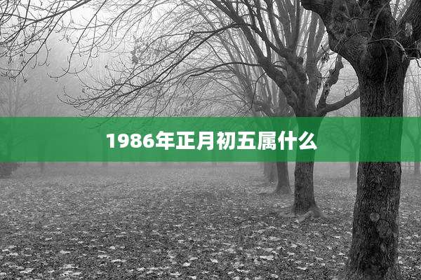 1986年正月初五属什么