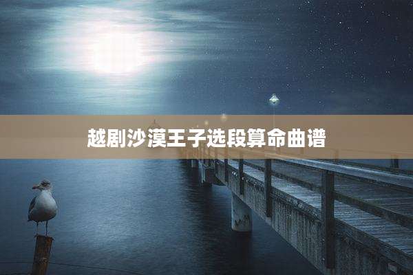 越剧沙漠王子选段算命曲谱