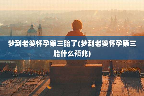 梦到老婆怀孕第三胎了(梦到老婆怀孕第三胎什么预兆)