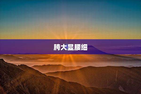 胯大显腰细