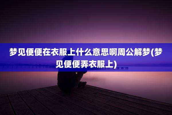 梦见便便在衣服上什么意思啊周公解梦(梦见便便弄衣服上)