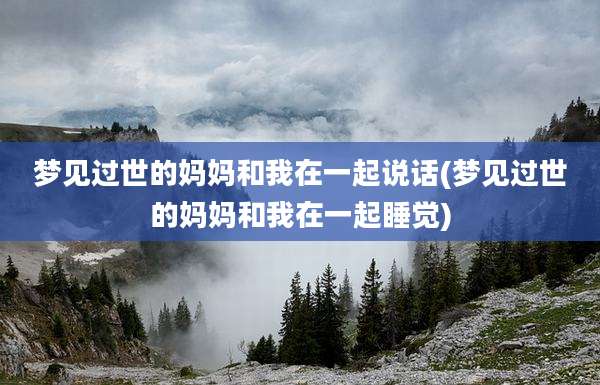 梦见过世的妈妈和我在一起说话(梦见过世的妈妈和我在一起睡觉)