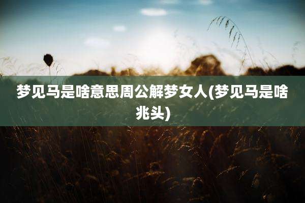 梦见马是啥意思周公解梦女人(梦见马是啥兆头)