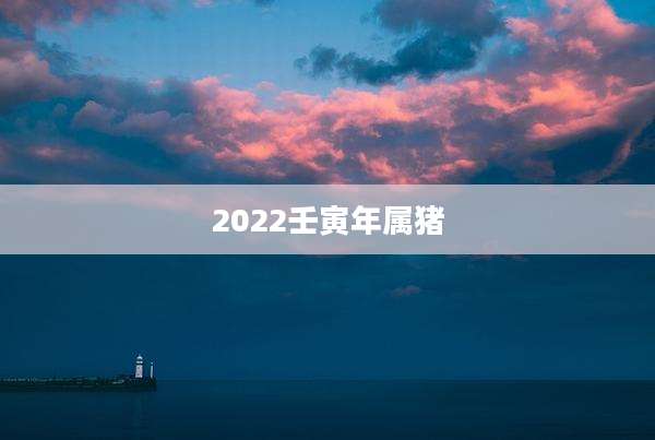 2022壬寅年属猪
