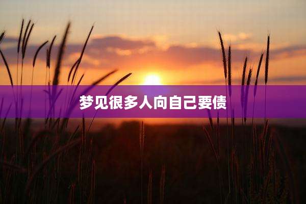 梦见很多人向自己要债