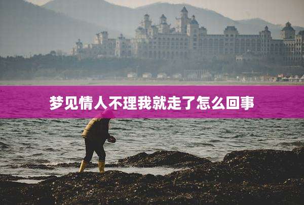 梦见情人不理我就走了怎么回事