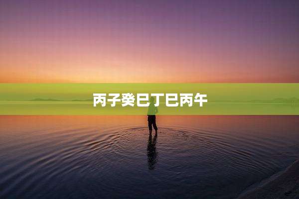 丙子癸巳丁巳丙午