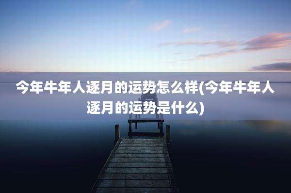 今年牛年人逐月的运势怎么样(今年牛年人逐月的运势是什么)