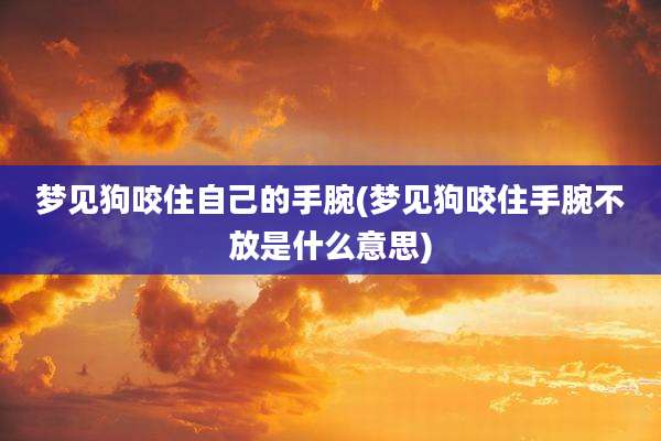 梦见狗咬住自己的手腕(梦见狗咬住手腕不放是什么意思)