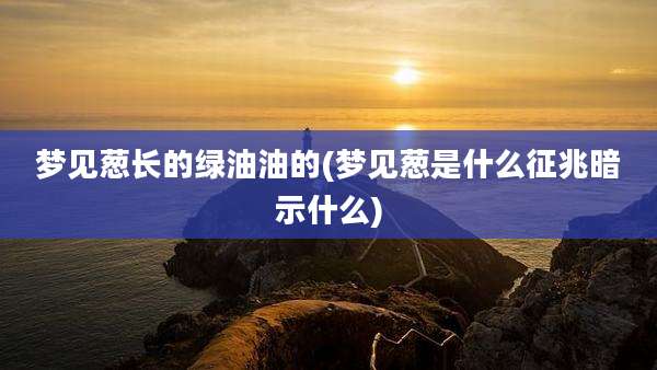 梦见葱长的绿油油的(梦见葱是什么征兆暗示什么)