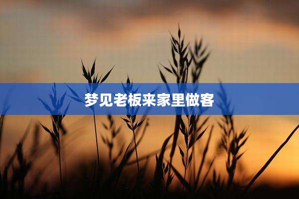 梦见老板来家里做客
