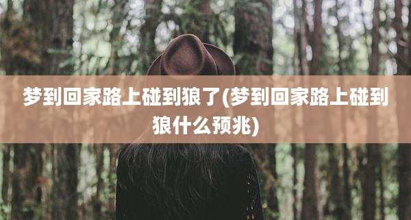 梦到回家路上碰到狼了(梦到回家路上碰到狼什么预兆)