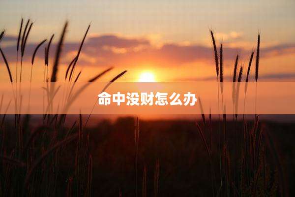 命中没财怎么办