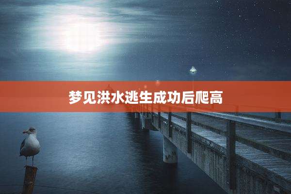 梦见洪水逃生成功后爬高