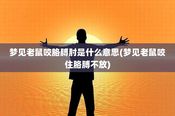 梦见老鼠咬胳膊肘是什么意思(梦见老鼠咬住胳膊不放)