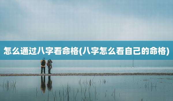 怎么通过八字看命格(八字怎么看自己的命格)