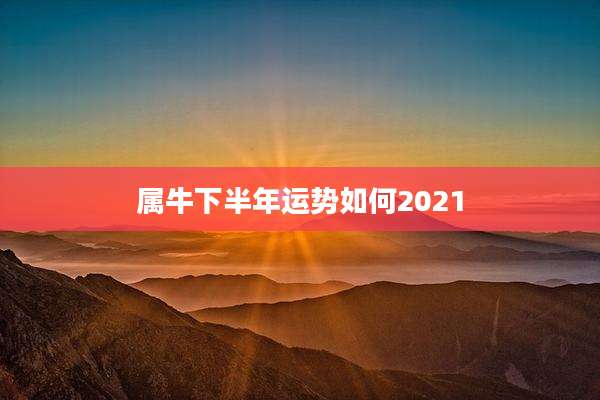 属牛下半年运势如何2021
