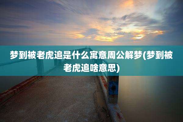 梦到被老虎追是什么寓意周公解梦(梦到被老虎追啥意思)