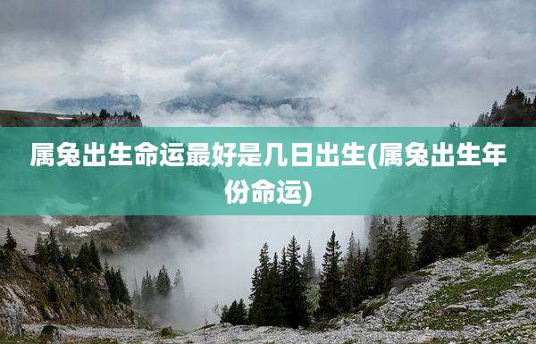 属兔出生命运最好是几日出生(属兔出生年份命运)