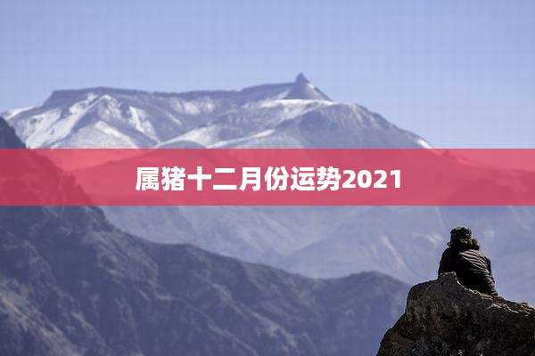 属猪十二月份运势2021