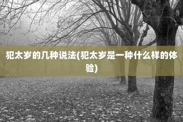 犯太岁的几种说法(犯太岁是一种什么样的体验)