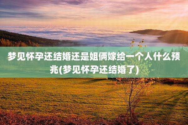 梦见怀孕还结婚还是姐俩嫁给一个人什么预兆(梦见怀孕还结婚了)