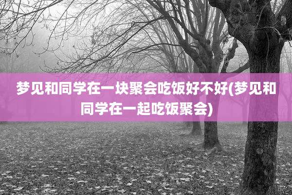 梦见和同学在一块聚会吃饭好不好(梦见和同学在一起吃饭聚会)