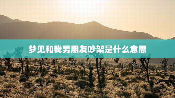 梦见和我男朋友吵架是什么意思
