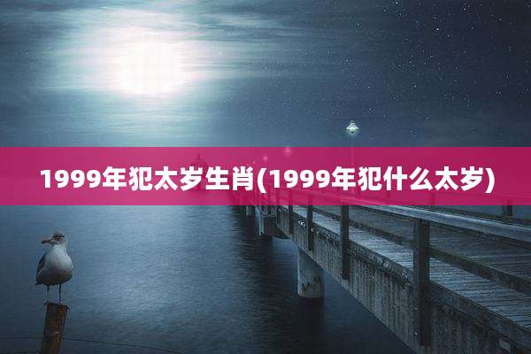 1999年犯太岁生肖(1999年犯什么太岁)